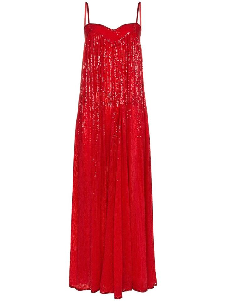 Ashish Sequin Embellished Jumpsuit - Red