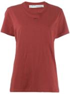 Off-white Floral Logo Print T-shirt - Red