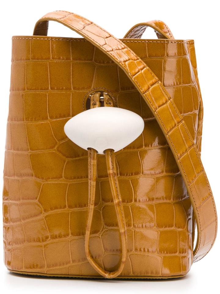 Rejina Pyo Mini Crocodile Effect Bag - Brown