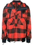 Sacai Check Pullover Jacket - Red