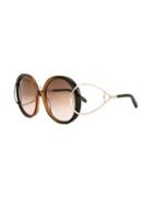 Chloe Eyewear - Jackson Sunglasses - Women - Acetate/metal (other) - One Size, Brown, Acetate/metal (other)