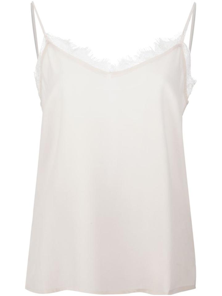 Anine Bing Lace Insert Cami Top, Women's, Size: M, Nude/neutrals, Silk