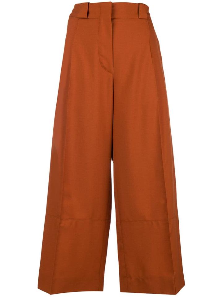 Marni Cropped Wide Leg Trousers - Orange