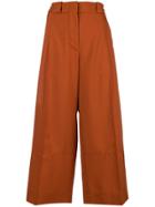 Marni Cropped Wide Leg Trousers - Orange