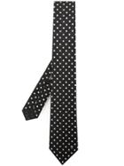 Alexander Mcqueen Polka Dot Print Tie - Black