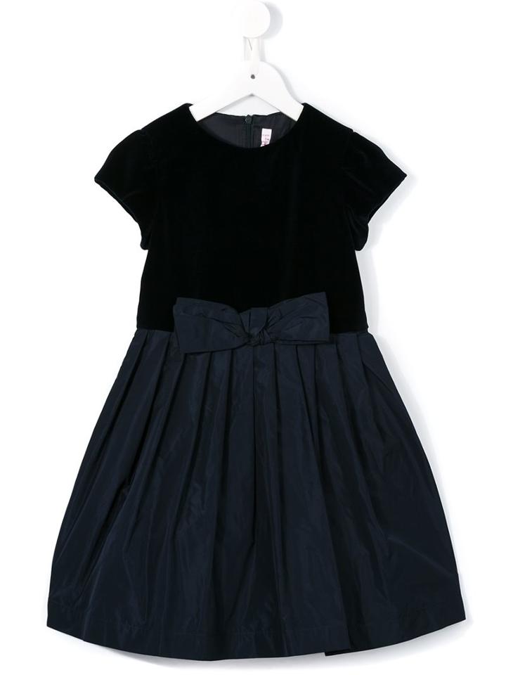 Il Gufo Bow Detail Dress, Toddler Girl's, Size: 5 Yrs, Blue