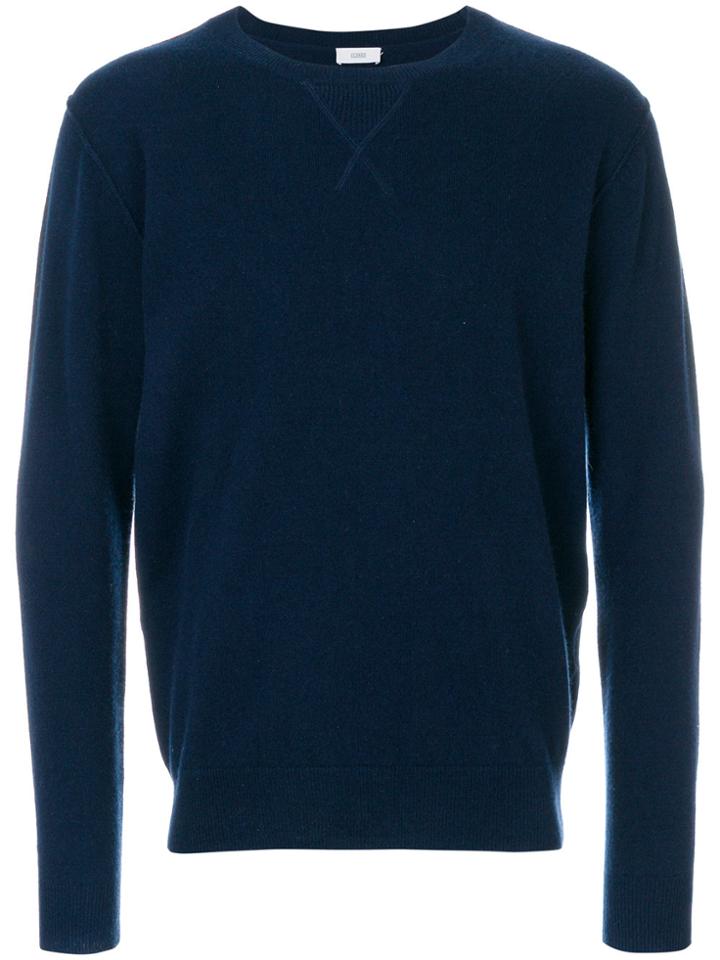Closed Crew Neck Jumper - Blue