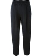 Dkny Tapered Trousers, Women's, Size: Medium, Black, Polyester/viscose/spandex/elastane