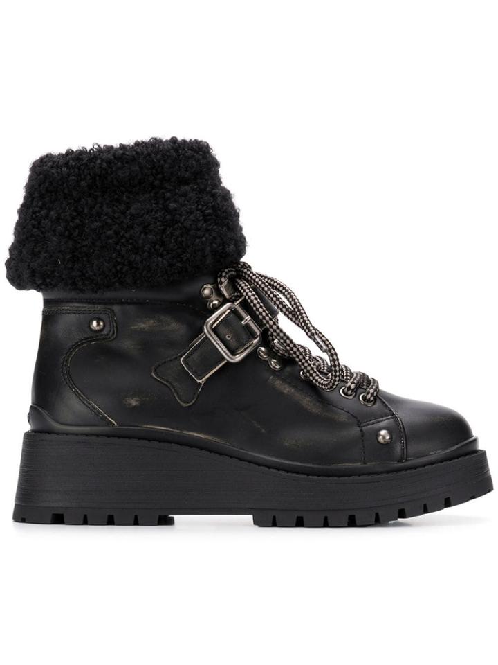 Miu Miu Cargo Ankle Boots - Black