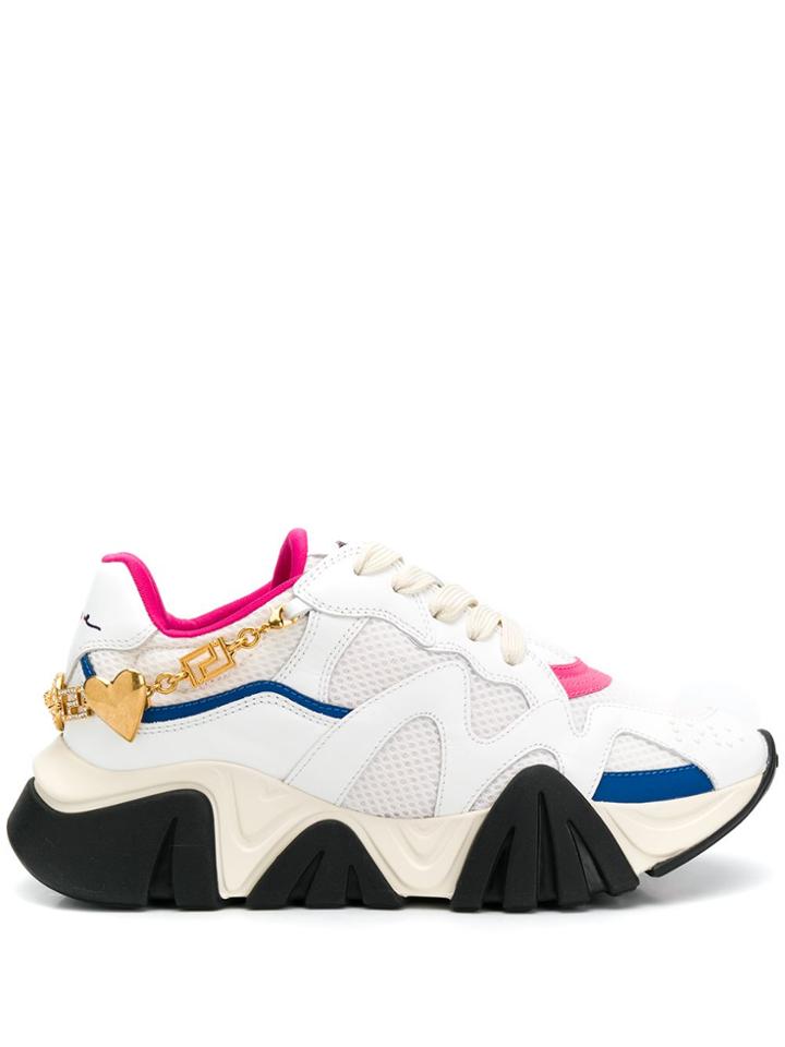 Versace Squalo Logo Jewel Sneakers - White