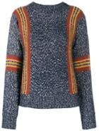 See By Chloé Striped Detail Crewneck Sweater - Blue