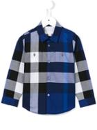 Burberry Kids Checked Shirt, Boy's, Size: 12 Yrs, Blue