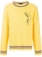 Riccardo Comi Frayed Hem Sweater - Yellow & Orange