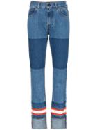 Calvin Klein 205w39nyc Fire Tape Applique Straight Jeans - Blue
