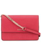 Dkny - Mini Flap Crossbody Bag - Women - Cotton/leather - One Size, Red, Cotton/leather