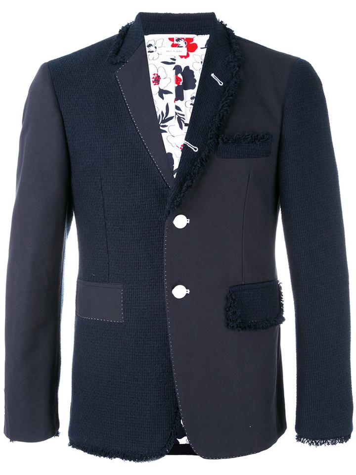 Thom Browne - Fitted Blazer - Men - Cotton - 1, Blue, Cotton