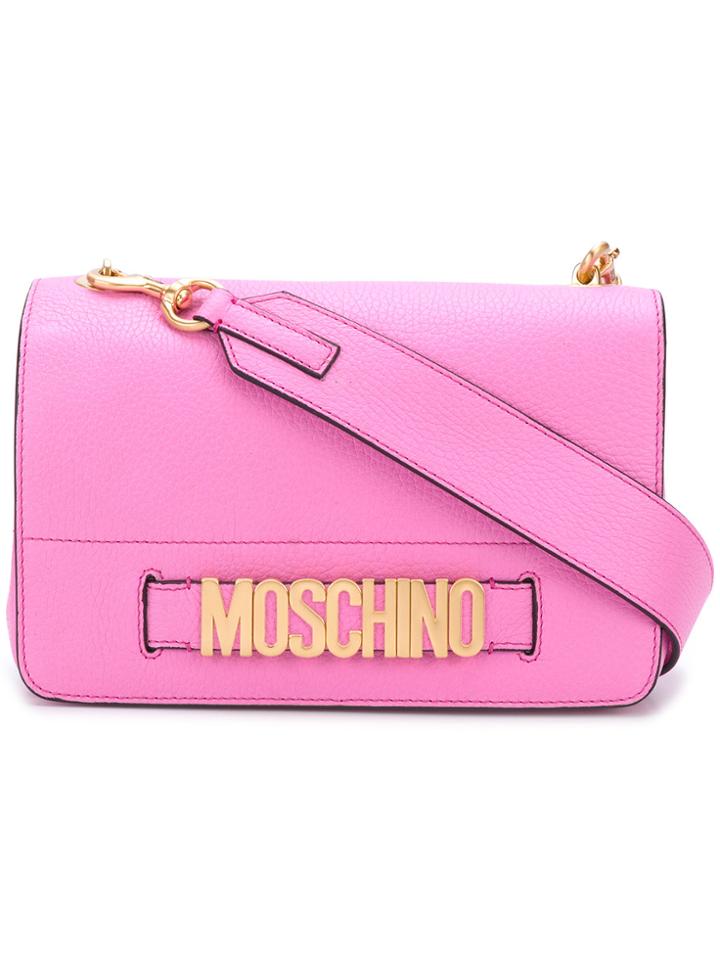 Moschino Logo Shoulder Bag - Pink & Purple