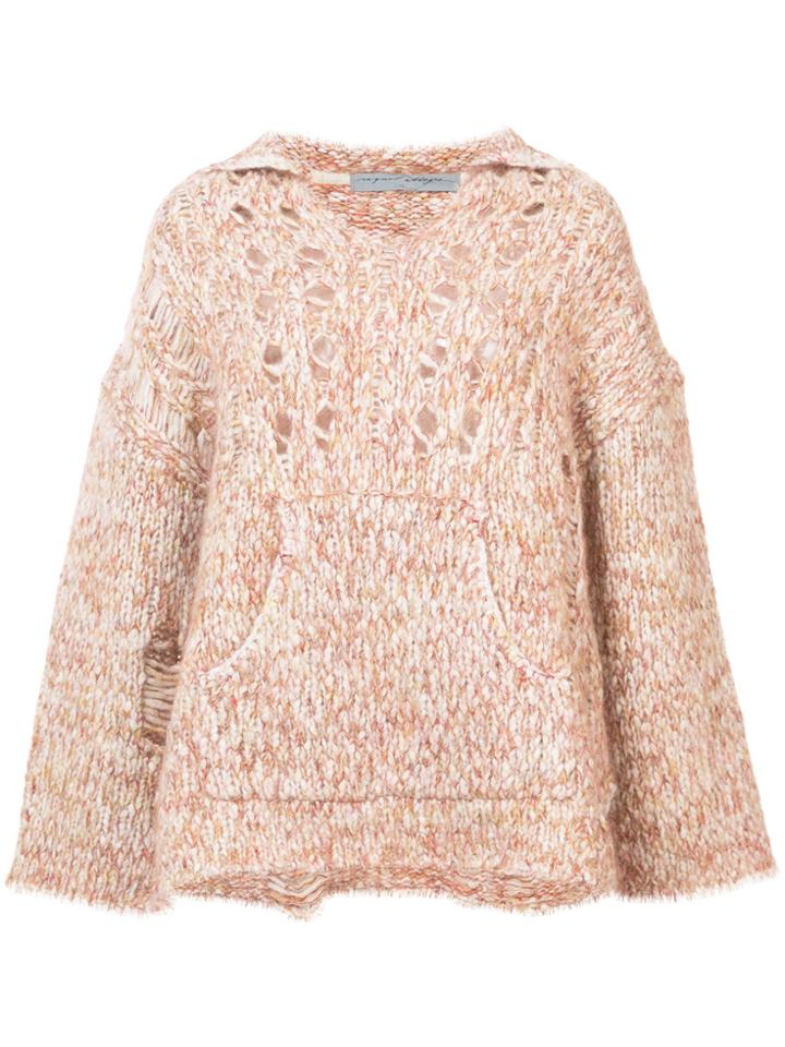 Raquel Allegra Oversized Knit Jumper - Yellow & Orange