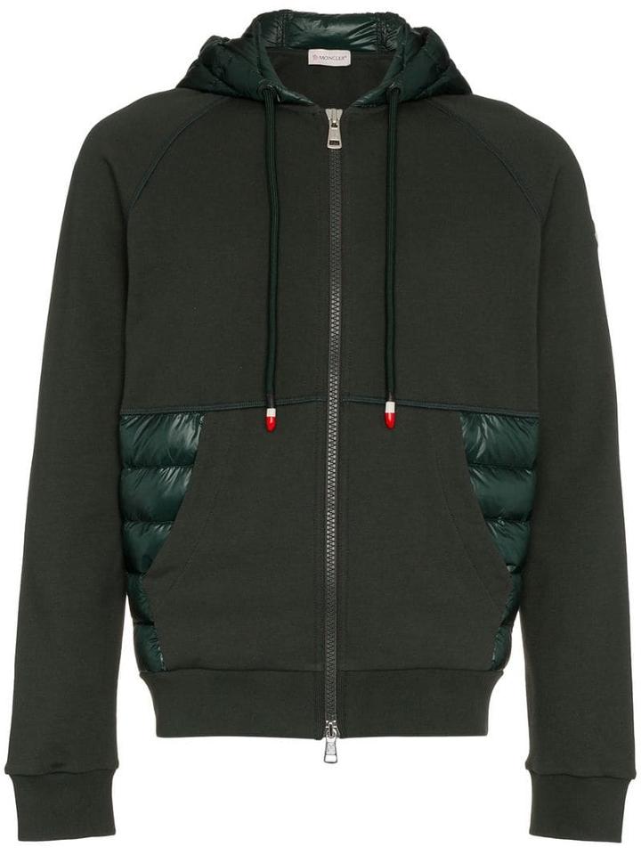 Moncler Padded Panel Hoodie - Green