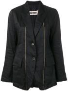 Uma Wang Contrast Trim Jacket - Black
