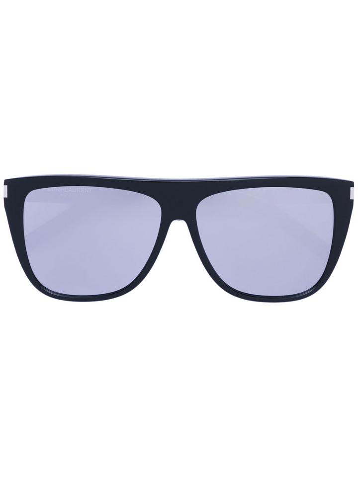 Saint Laurent - Square Frame Sunglasses - Unisex - Cotton/acetate - 59, Black, Cotton/acetate