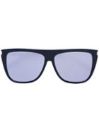 Saint Laurent - Square Frame Sunglasses - Unisex - Cotton/acetate - 59, Black, Cotton/acetate