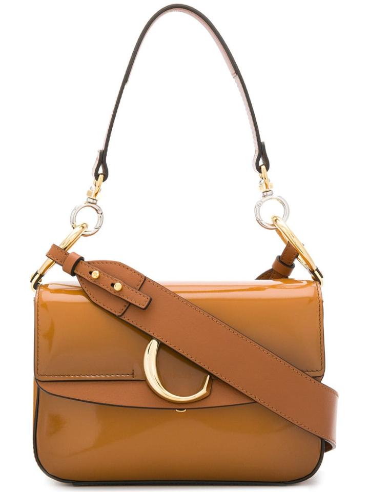 Chloé Logo Shoulder Bag - Brown