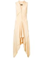 Kitx Draped Dress, Women's, Size: 14, Nude/neutrals, Silk