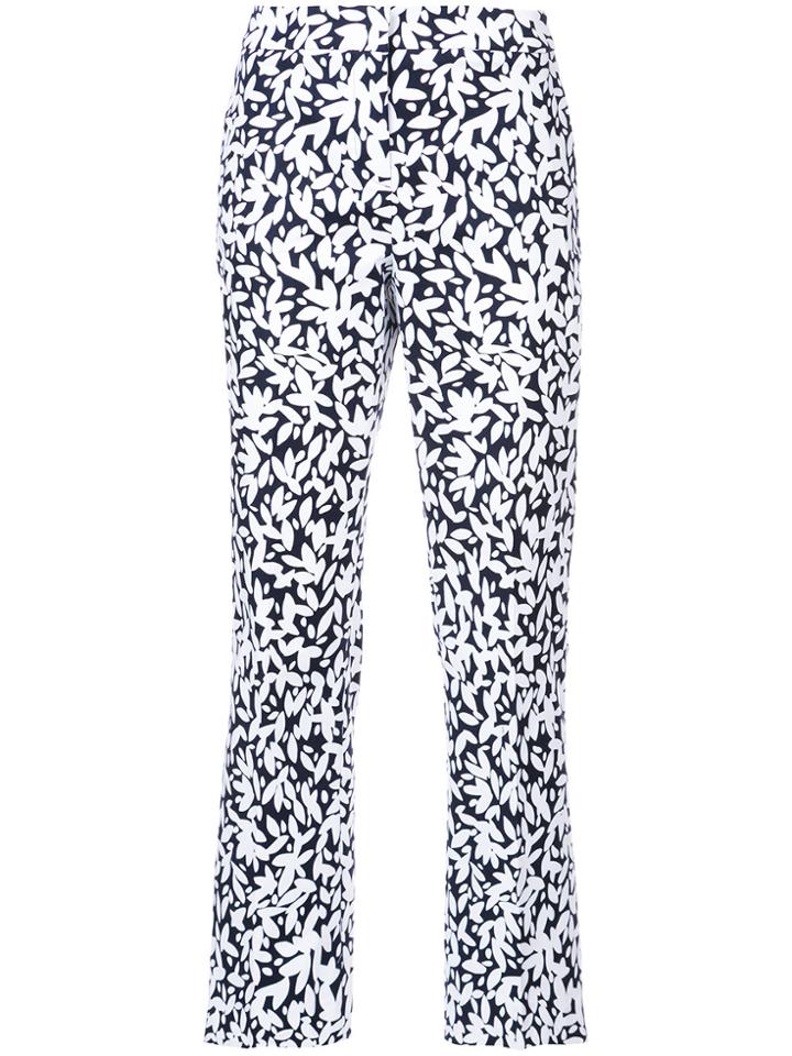 Oscar De La Renta All-over Printed Trousers - Black