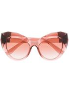 Dolce & Gabbana Eyewear Oversized Cat-eye Sunglasses - Pink