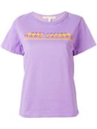 Marc Jacobs Logo Print Graphic T-shirt, Women's, Size: Medium, Pink/purple, Cotton