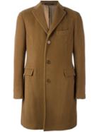 Tagliatore Classic Coat, Men's, Size: 52, Brown, Cupro/alpaca/virgin Wool