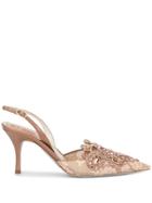 René Caovilla Embellished Slingback Pumps - Pink