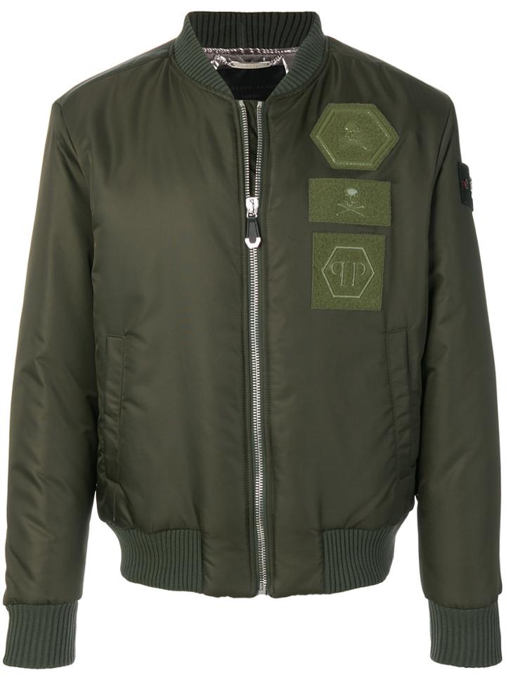 Philipp Plein Stress Bomber Jacket - Green