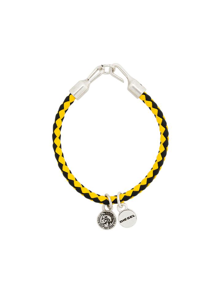 Diesel Woven Charm Bracelet - Yellow & Orange