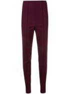 Erika Cavallini Front Seam Skinny Trousers - Red