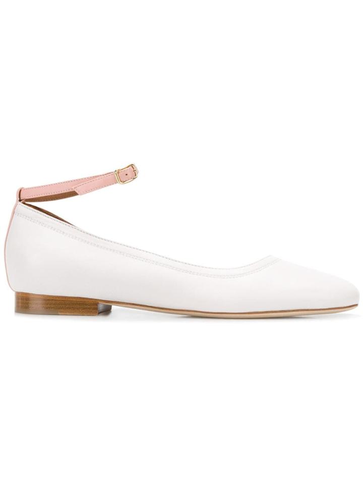 Malone Souliers By Roy Luwolt Rowena Ballerinas - White