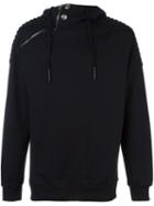 Pierre Balmain Ribbed Shoulders Sweatshirt, Men's, Size: 52, Black, Cotton/polyester