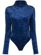 Unravel Project Velour High Neck Body - Blue