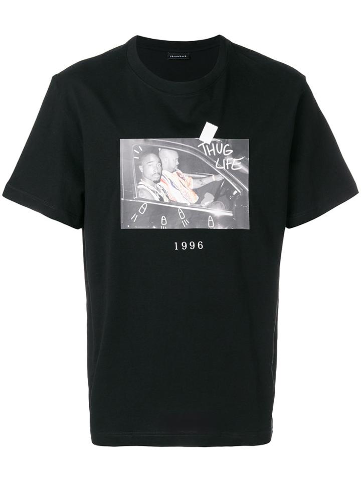 Throw Back Tupac Thug Life T-shirt - Black