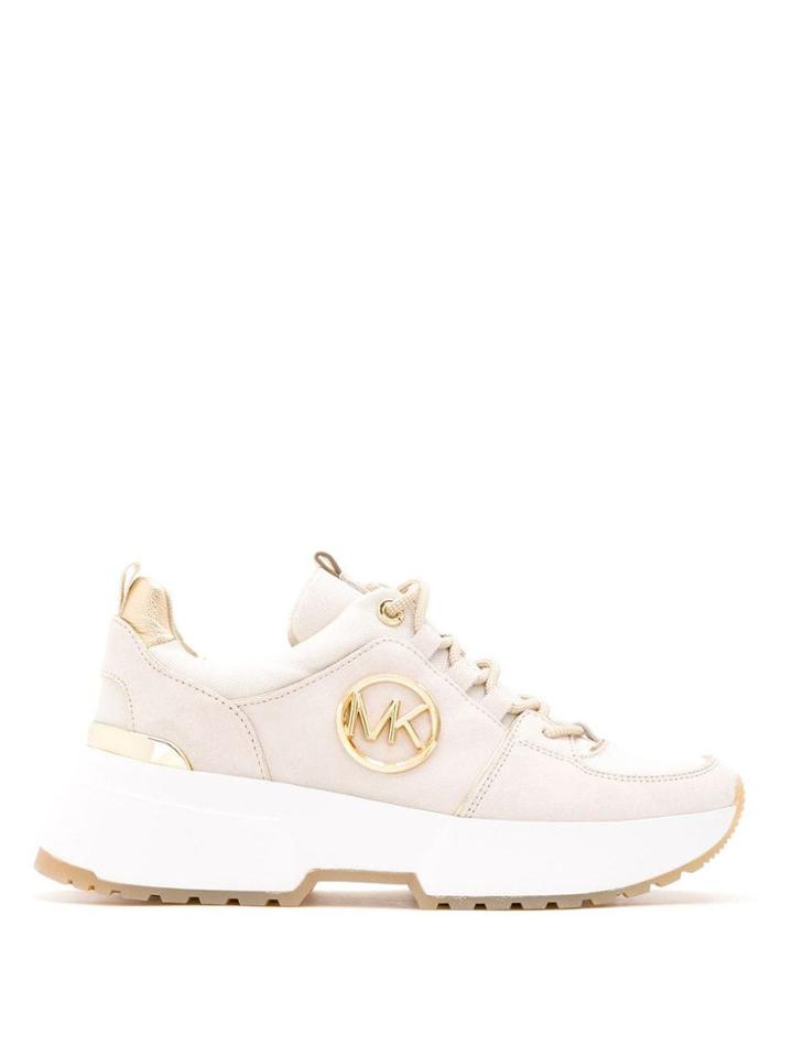Michael Michael Kors Logo Appliqué Sneakers - Neutrals