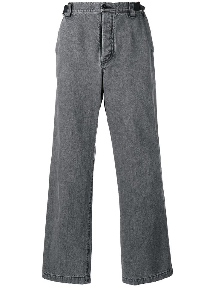 Sacai Wide Leg Skater Trousers, Men's, Size: 1, Grey, Cotton