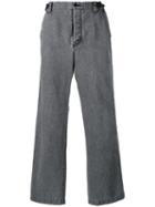 Sacai Wide Leg Skater Trousers, Men's, Size: 1, Grey, Cotton