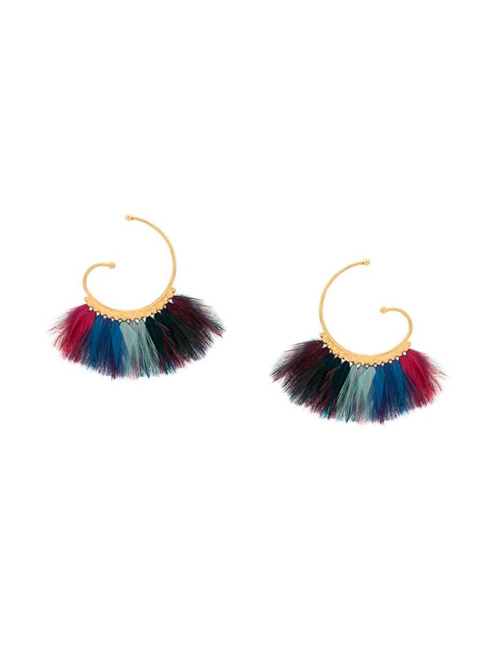 Gas Bijoux Buzios Feather Earrings - Blue