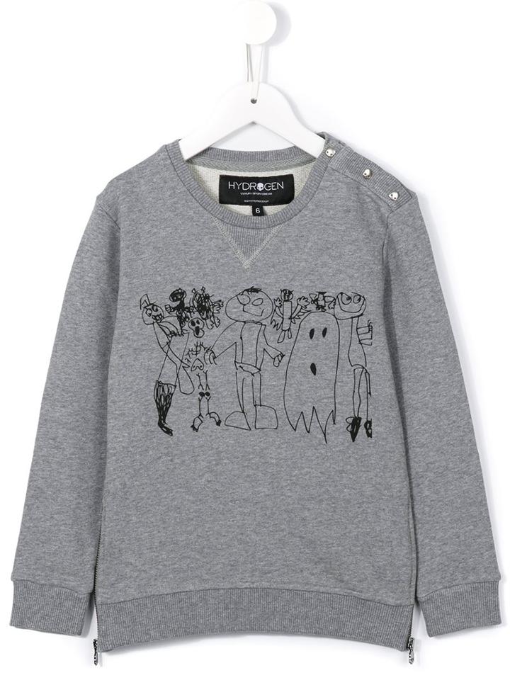Hydrogen Kids Monsters Print Sweatshirt