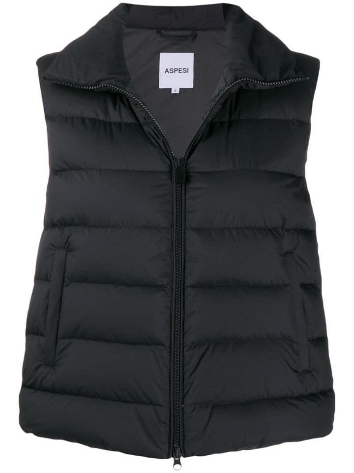 Aspesi Zip-up Padded Gilet - Blue