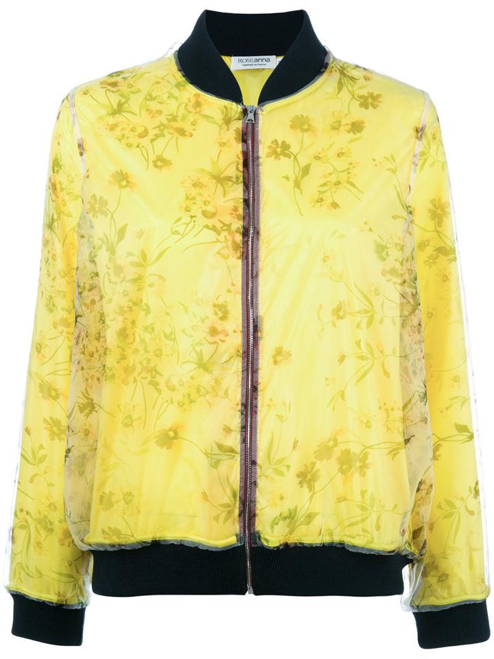 Roseanna Floral Print Jacket, Women's, Size: 38, Yellow/orange, Polyester/polyamide