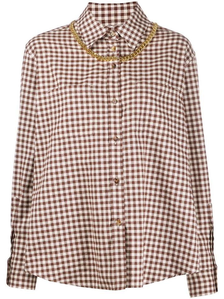 Burberry Check Pattern Shirt - White