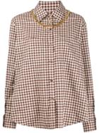 Burberry Check Pattern Shirt - White