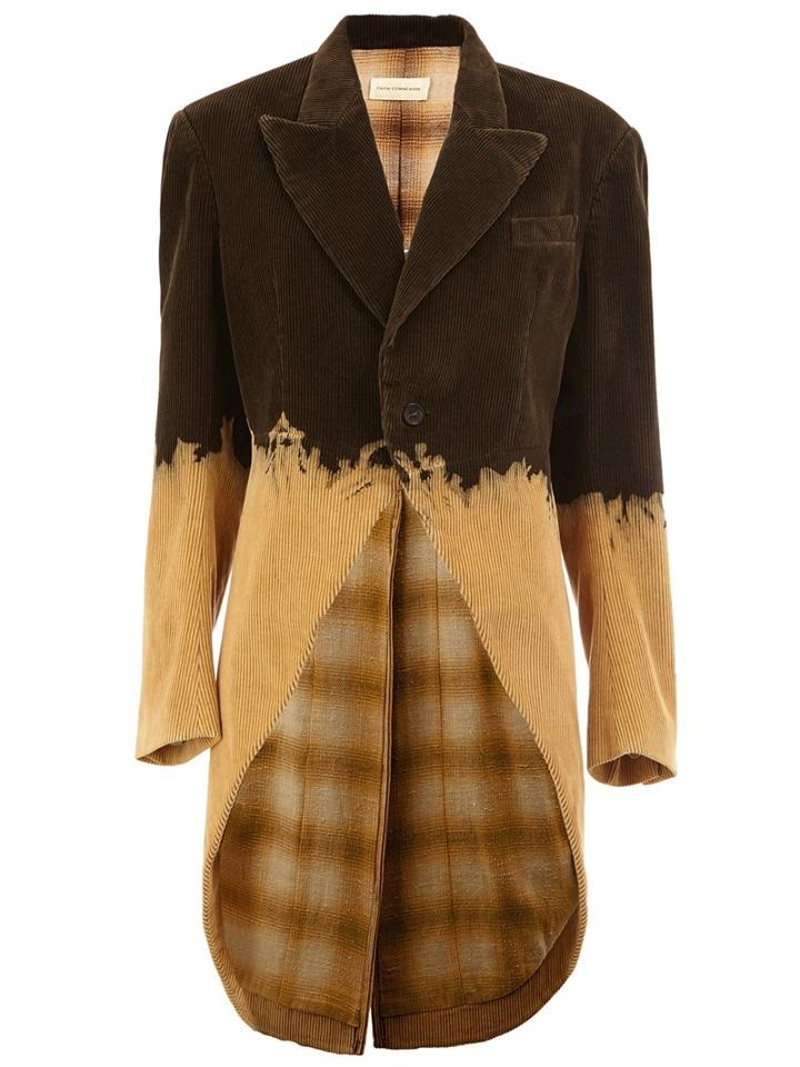Faith Connexion Ribbed Two-tone Coat